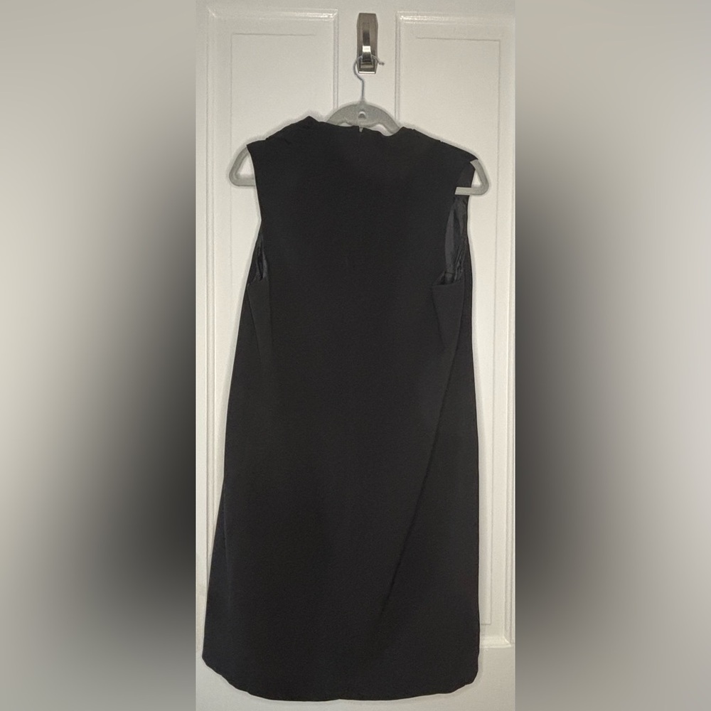 J. Crew Black Sleeveless Shift Dress with Subtle Collar - Picture 2 of 3